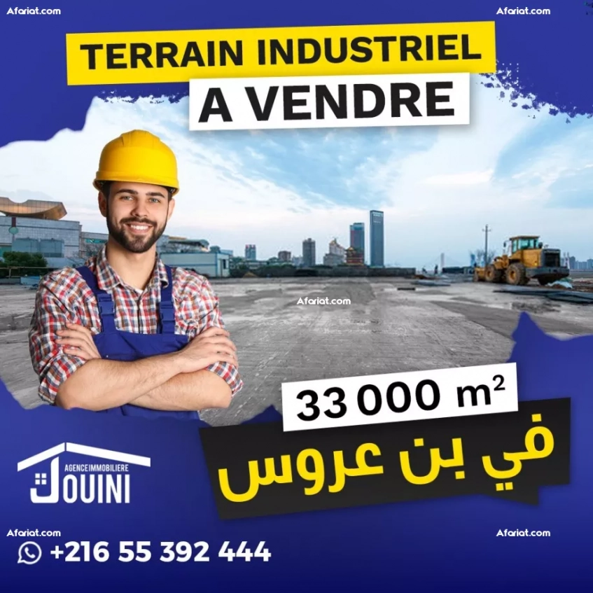 Terrain industriel 33 000 m2 à Ben Arous