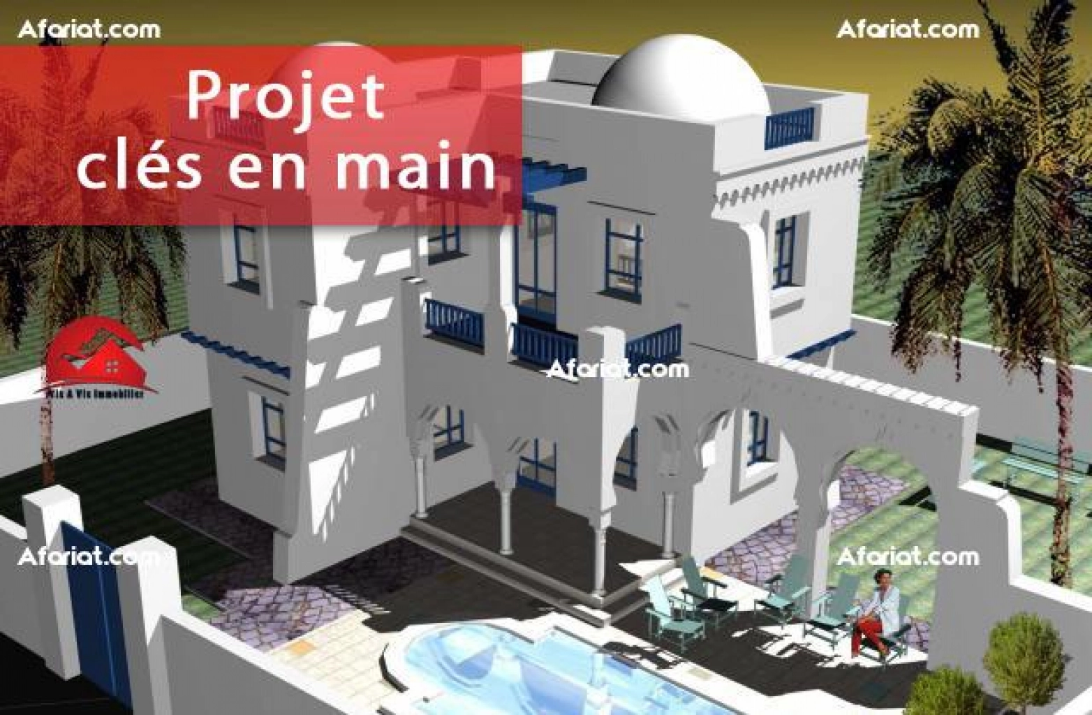 A vendre un modèle de projet d une villa avec étage a h-s djerba