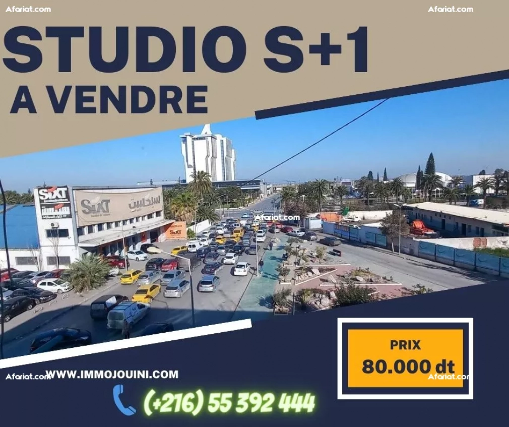 Studio s+1 au centre ville tunis