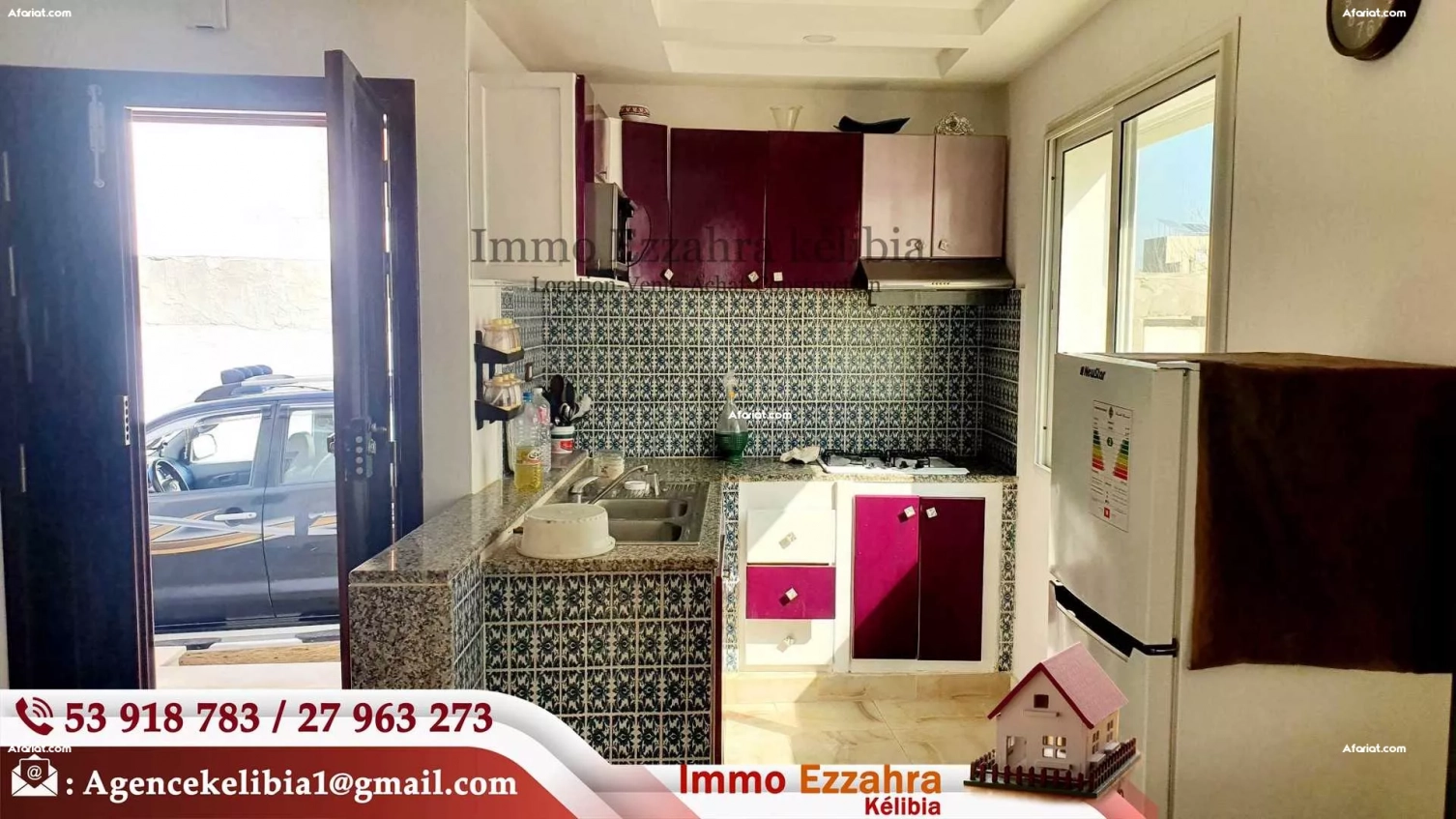 Un appartement avec jardin à #ezzahra_kelibia, à150 m de la plage