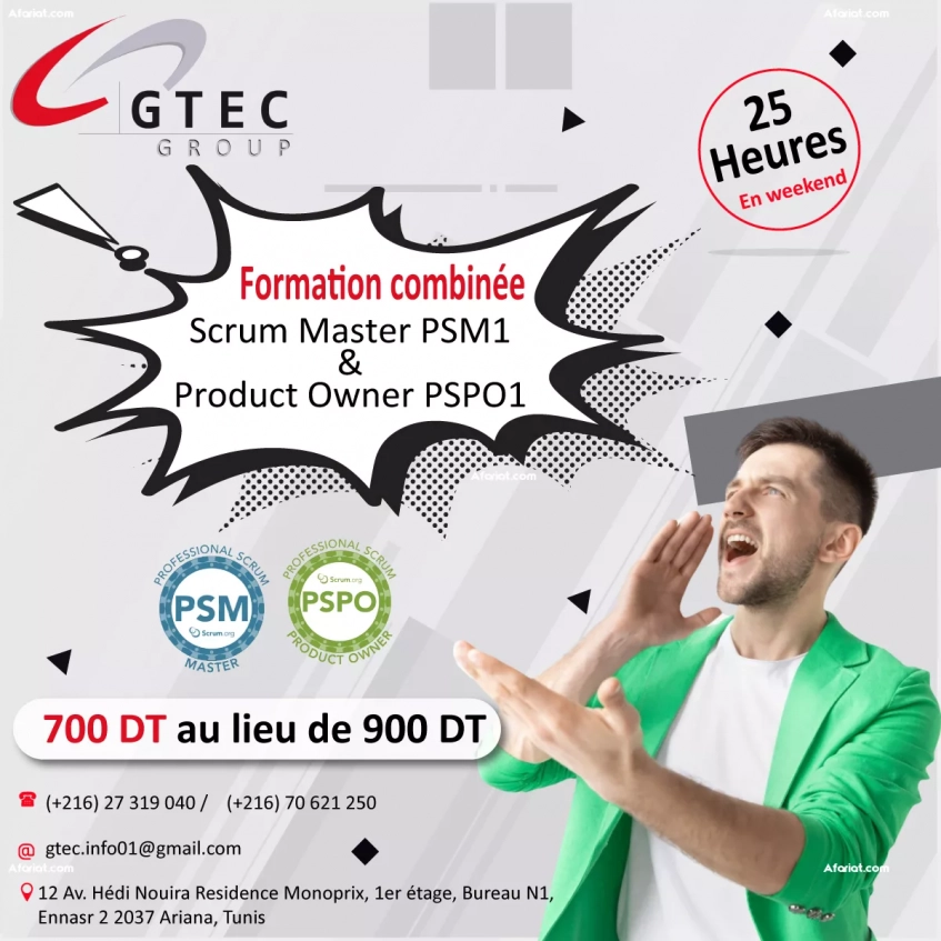 Promo : Formation Agile Scrum et Product Owner ( PSM / PSPO )