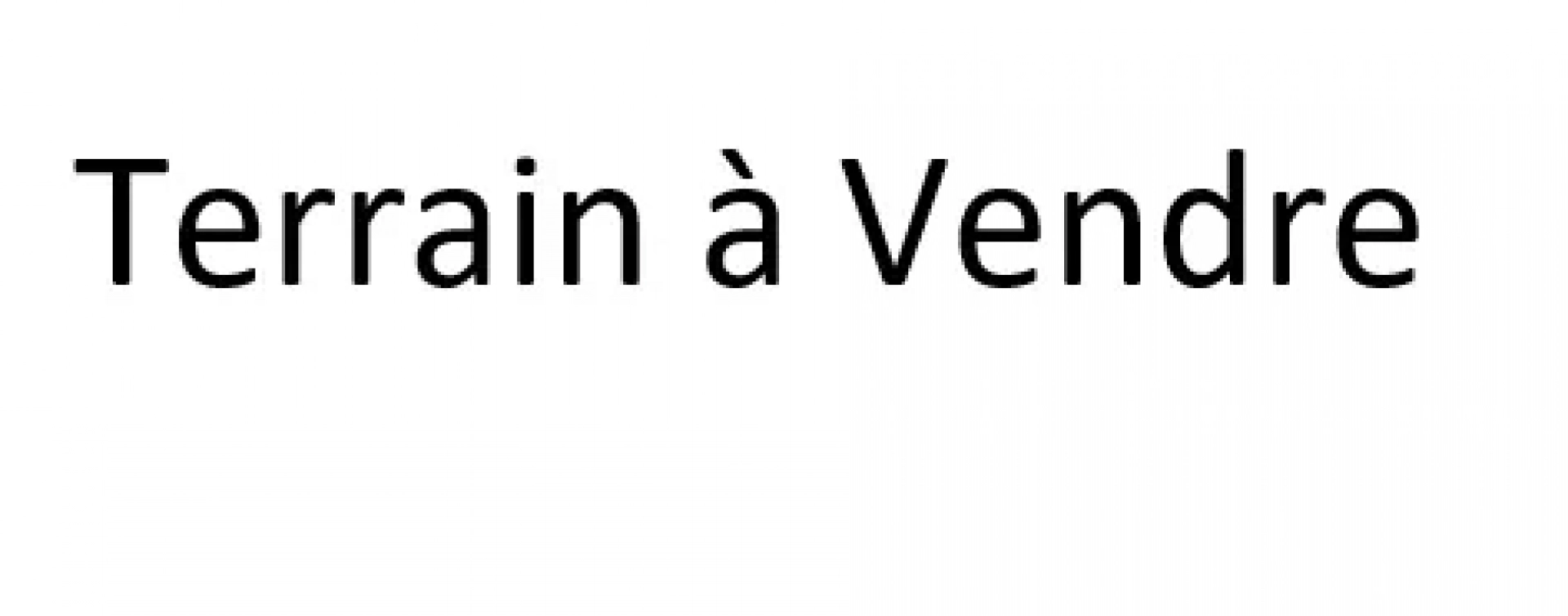 Terrain à vendre